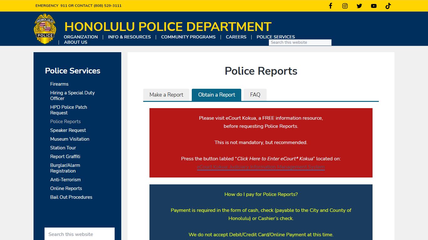 Police Reports - Honolulu Police Department
